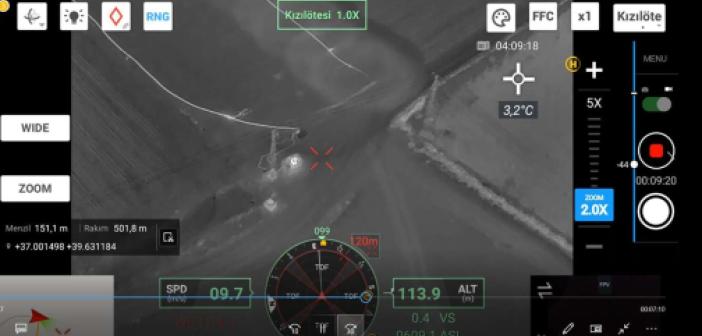 Dicle Elektrik gece görüşlü drone ile kaçak elektrik tespiti yapıyor