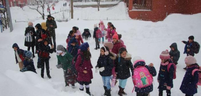 Yoğun kar yağışı nedeni ile 3 kentte eğitime ara verildi