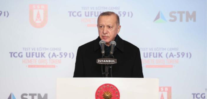 Milli İstihbarat gemisi TCG Ufuk hizmete girdi! Cumhurbaşkanı Erdoğan: 'Artık milli ve yerlisine sahibiz'