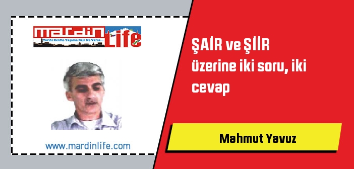 ŞAİR ve ŞİİR üzerine iki soru, iki cevap