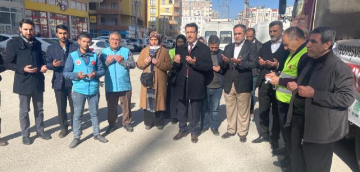 VİDEO- Mardin'den Suriye'ye İnsani Yardım Tırı Gönderildi