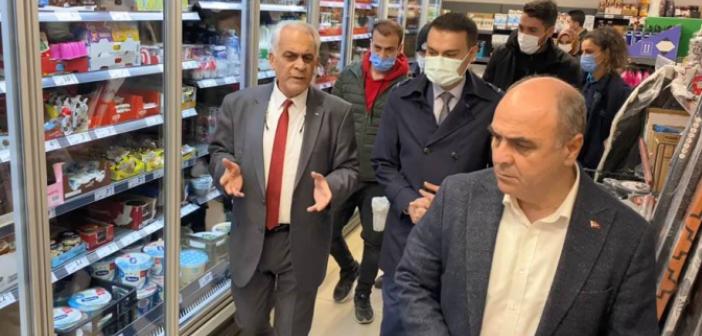 VİDEO- Kaymakam ve Belediye Başkanı Beraber Markette Denetim Yaptı