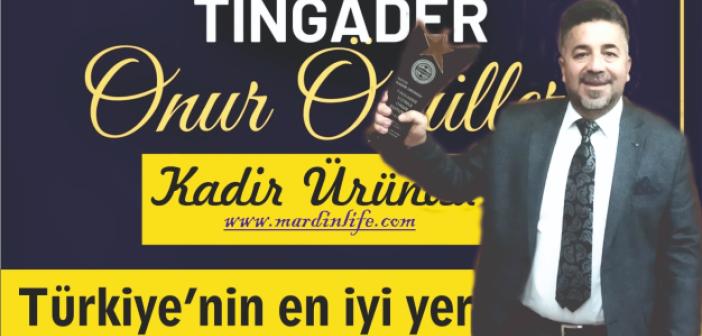 TİNGADER'den Üründü'ye, Onur Ödülü