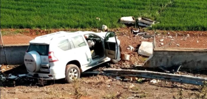 Kontrolden çıkan araç şarampole yuvarlandı