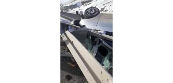 Erzurum’da otomobil su kanalına uçtu: 5 yaralı