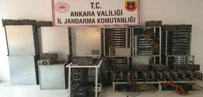 Ankara’da yasa dışı kripto para üretimi yapan yerlere baskın