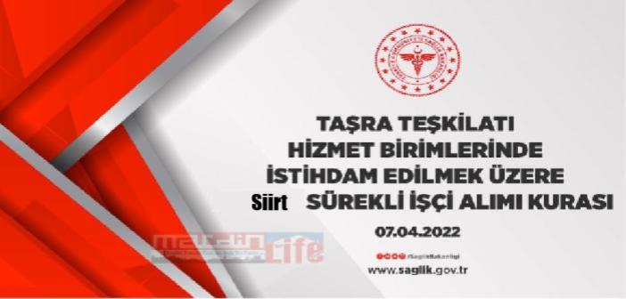 Siirt için Sağlık Bakanlığı personel alımı kura çekimi sonuçları! 7 Nisan Siirt İŞKUR işçi alımı ne zaman açıklanacak?