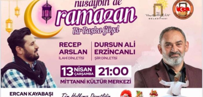 Ünlü Sanatçı Dursun Ali Erzincanlı bu akşam Nusaybin'de