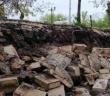 Elazığ’da şiddetli yağış nedeniyle istinat duvarı çöktü