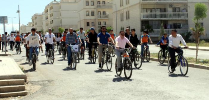 Nusaybin Fırat AL'de Bağımlılığa karşı Bisiklet Turu