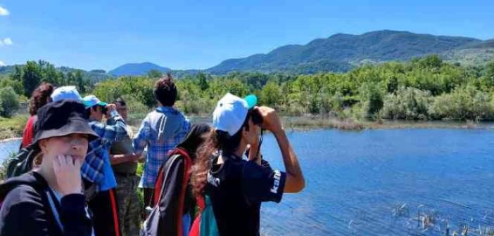 Lise öğrencileri Filyos Nehri Havzası’nda kuş gözlemledi