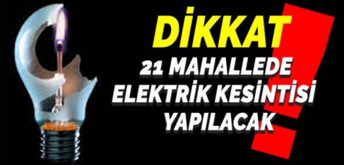 Mazıdağı'nda 21 mahallede elektrik kesintisi