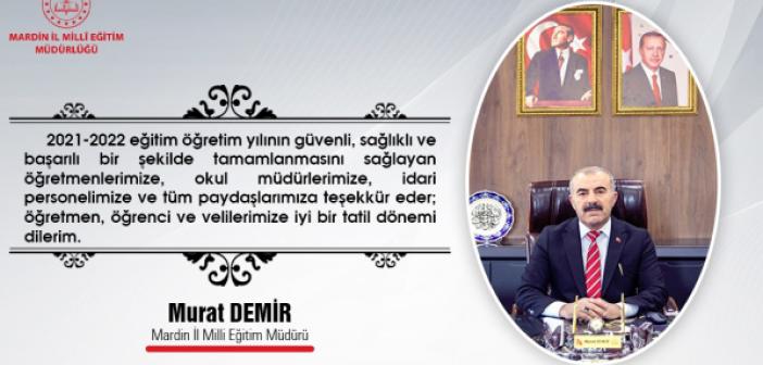 Murat Demir’den öğrencilere ve öğretmenlere mesaj