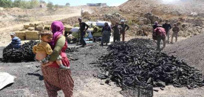Yüzlerinde kömür karasıyla mevsimlik işçiler