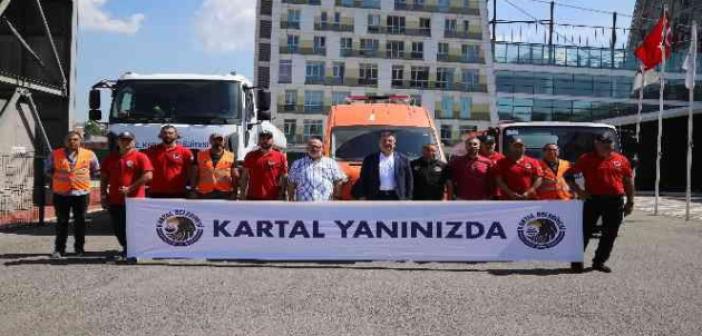 Kartal Belediyesi Sivil Savunma Uzmanlığı ekipleri, Marmaris yangını için yola çıktı
