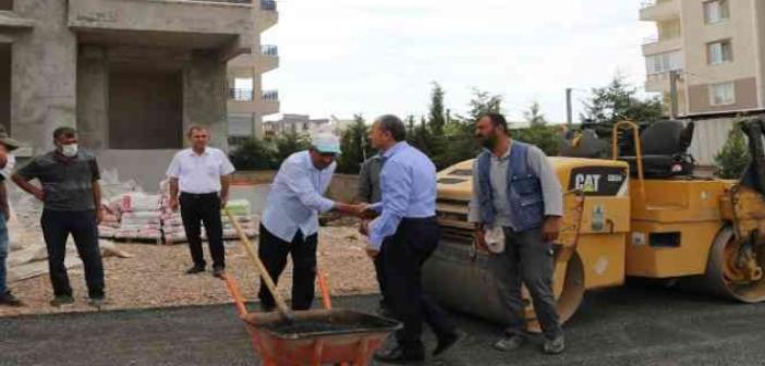 Başkan Kılınç , asfalt çalışmasını inceledi