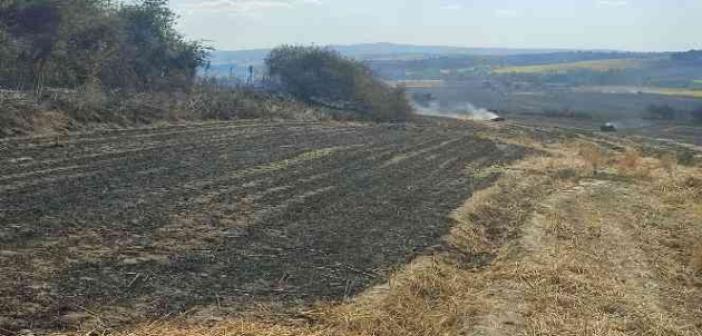 Malkara’da 380 dönüm buğday tarlası kül oldu
