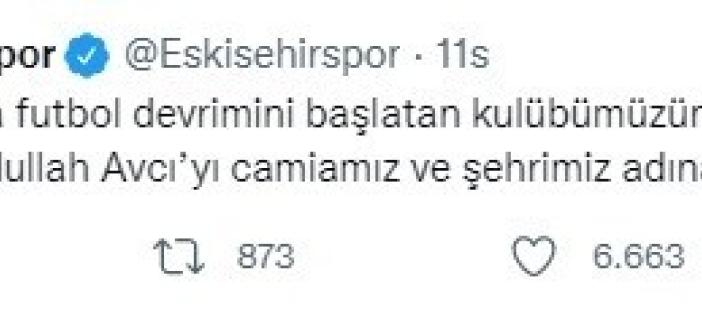 Eskişehirspor’dan Abdullah Avcı’ya ‘Eskişehirspor’da oynamıyorsun ki’ tepkisi