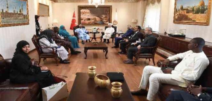 Diyanet İşleri Başkanı Erbaş, Nijer heyeti ile bir araya geldi
