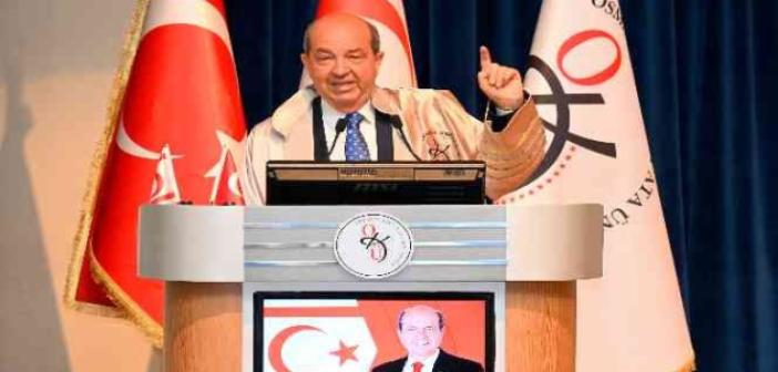 KKTC Cumhurbaşkanı Tatar, Osmaniye’de “Kıbrıs’ta Türklerin Varoluş Mücadelesi” konulu konferans verdi