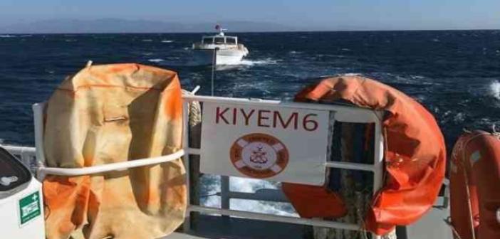 Sürüklenen tekneyi Kıyı Emniyet kurtardı
