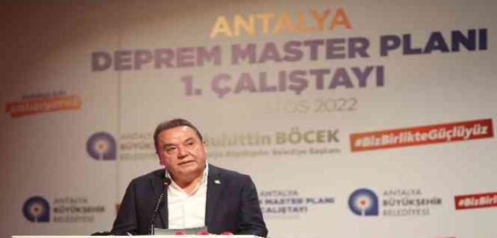 Antalya Deprem Master Planı 1. Çalıştayı düzenlendi