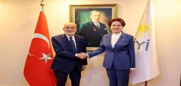 İYİ Parti Genel Başkanı Akşener, Saadet Partisi Genel Başkanı Karamollaoğlu görüştü