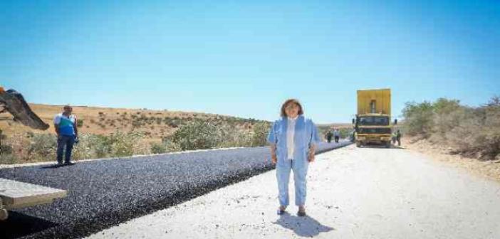 Şahin, Geneyik-Deredüzü arasında yapılan sıcak asfalt serimini inceledi