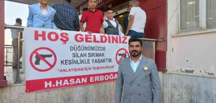 Mardin’deki aşiret düğününde örnek pankart: "Düğünümüzde silah sıkmak kesinlikle yasaktır"