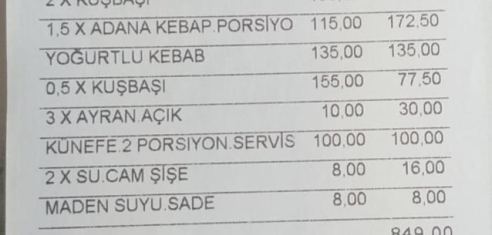 Restoranlardaki fahiş fiyatlar denetlenmiyor mu?