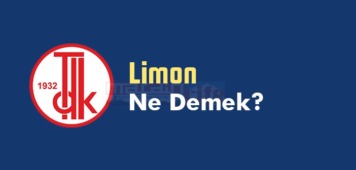 Limon ne demek? Limon TDK sözlük anlamı nedir?