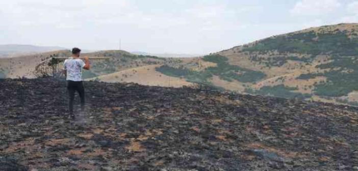 Gümüşhane’de çobanın yaktığı ateş nedeniyle 20 hektarlık arazi küle döndü