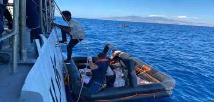 İzmir açıklarında 66 göçmen kurtarıldı, 37 göçmen yakalandı