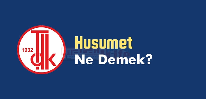 Husumet ne demek? Husumet TDK sözlük anlamı nedir?