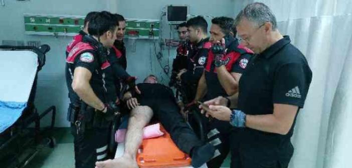 Samsun’da polis motosikleti kaza yaptı: 2’si polis 3 yaralı