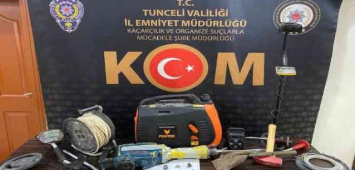 Tunceli’de kaçak kazı yapan 3 şüpheli yakalandı