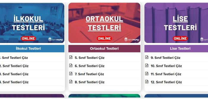 Yeni Müfredata Uygun Test Çözme Sitesi: Eğitim Sayfam