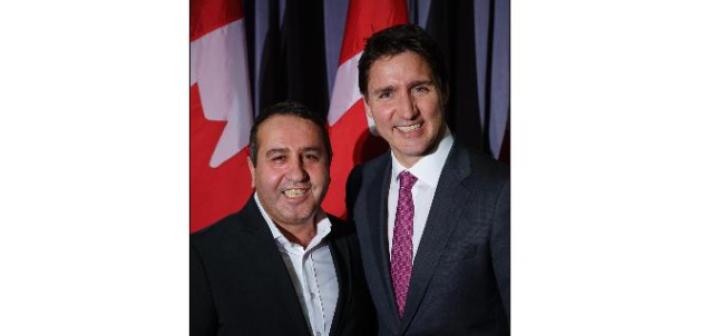 Türk iş adamı Mert, Kanada Başbakanı Trudeau ile bir araya geldi