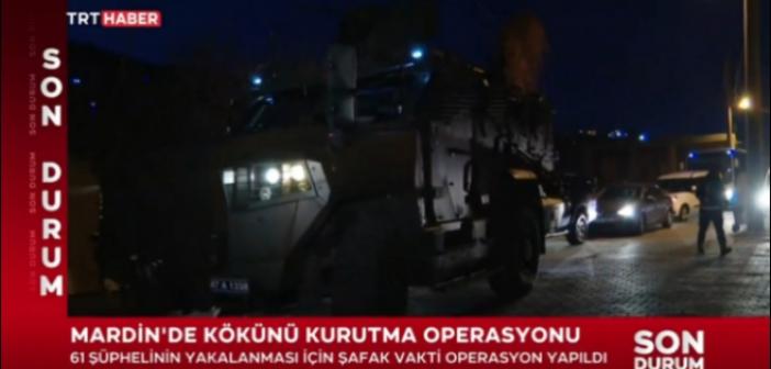 Mardin'in dört ilçesinde kökünü kurutma operasyonu