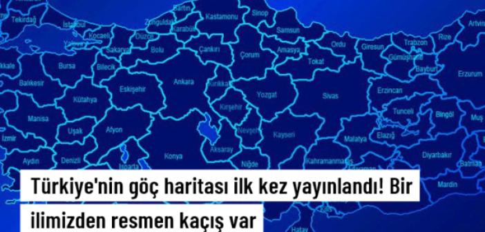 Türkiye'nin göç haritası ilk kez yayınlandı! O Şehirden resmen kaçış var