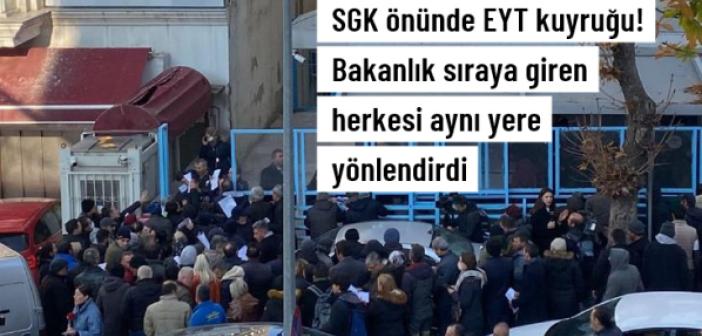 SGK önünde oluşan EYT kuyruğu bakanlığı harekete geçirdi!