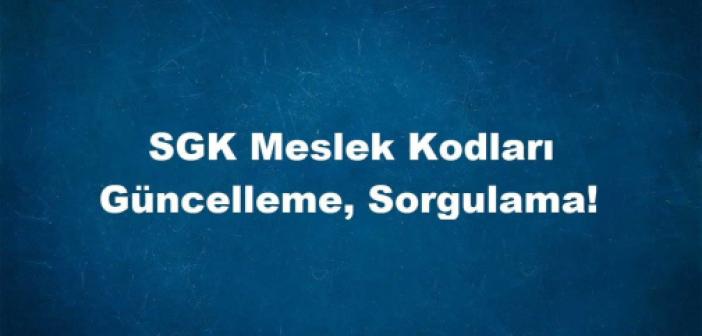 SGK / İşKur Meslek Kod Listesi