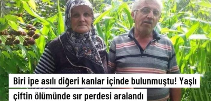 Biri ipe asılı diğeri kanlar içinde bulunmuştu! Yaşlı çiftin ölümünde sır perdesi aralandı