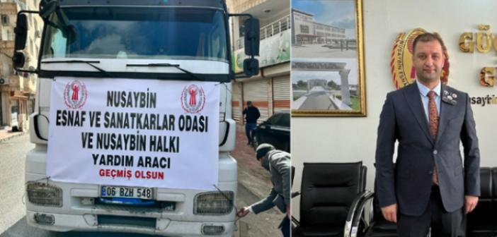 Esnaf Odası Deprem bölgesine tırlarla yardım gönderdi