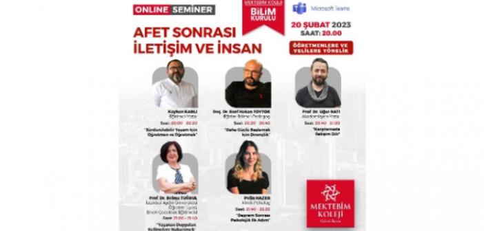 Mektebim Kolejinden Afet Sonrası İletişim ve İnsan konferansı