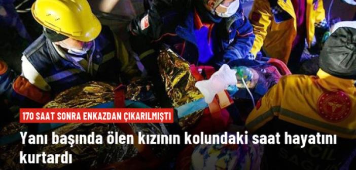 170 saat sonra enkazdan çıkarılmıştı! Kollarında ölen kızının akıllı saatinden mesaj göndererek kurtulmuş