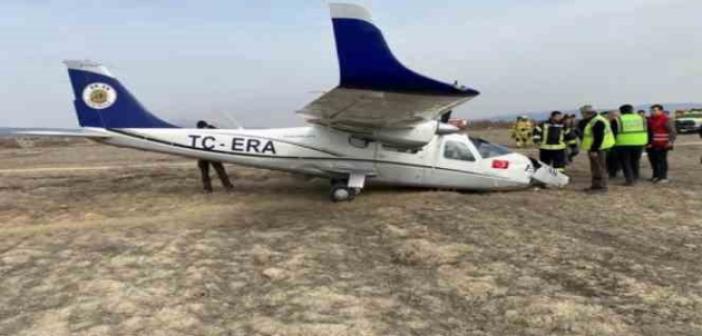 Isparta’da motoru arızalanan eğitim uçağı zorunlu iniş yaptı: 2 yaralı