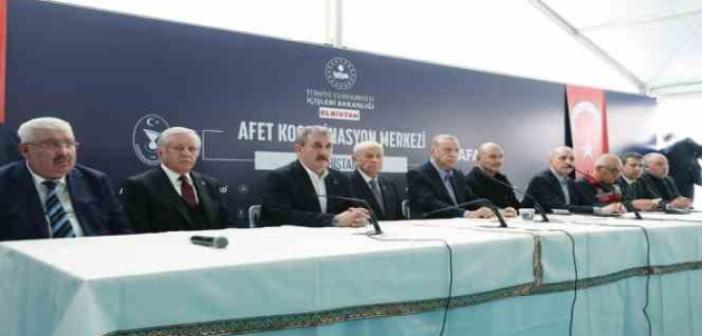 Cumhurbaşkanı Erdoğan’la Elbistan’a giden Bahçeli ve Destici açıklamalarda bulundu