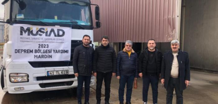 MÜSİAD Mardin Şubesi'nden deprem bölgesine destek