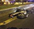 Aydın’da motosikletli polis timi otomobille çarpıştı: 2 polis yaralı